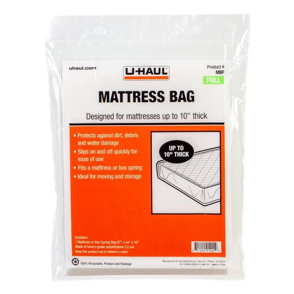 U-Haul Mattress Bag Protector FULL Moving Storage